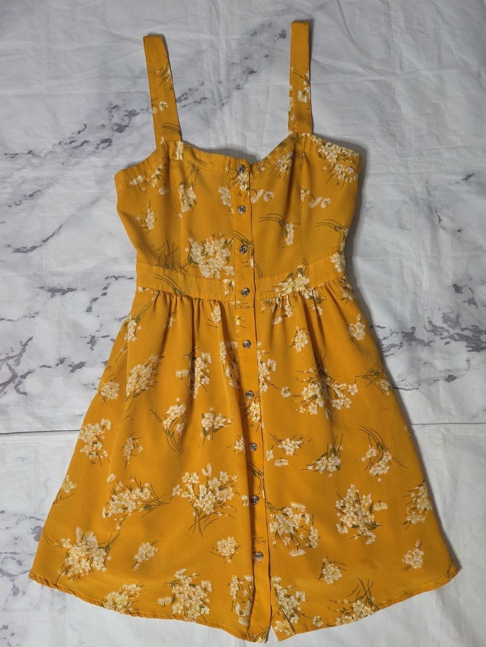 Madewell Silk Fleur Tie-back Dress In Yellow Butterfly Garden Print